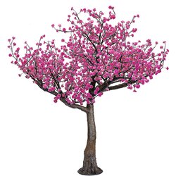 Illuminated Trees 8 Foot Peach Blossom Tree, Pink Flower Warm White Led ...