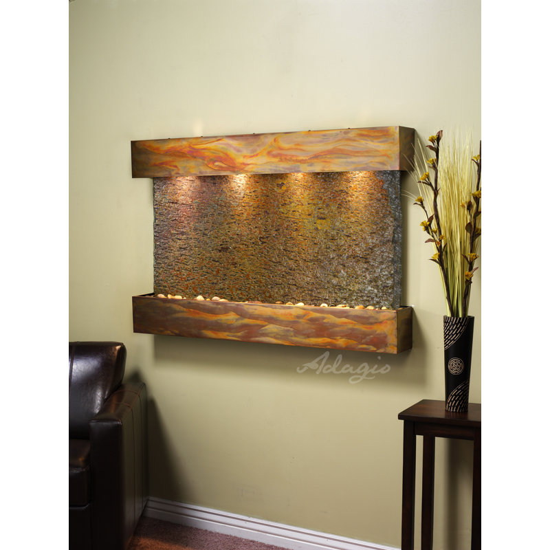 Adagio Fountains Sunrise Springs Natural Stone Metal Square Edges Adagio Fountains Sunrise Springs