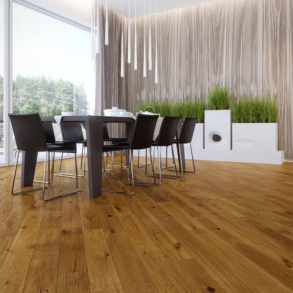 Barlinek Oak 9/16" Thick x 8" Wide x 86" Length Engineered Hardwood Flooring  | Wayfair