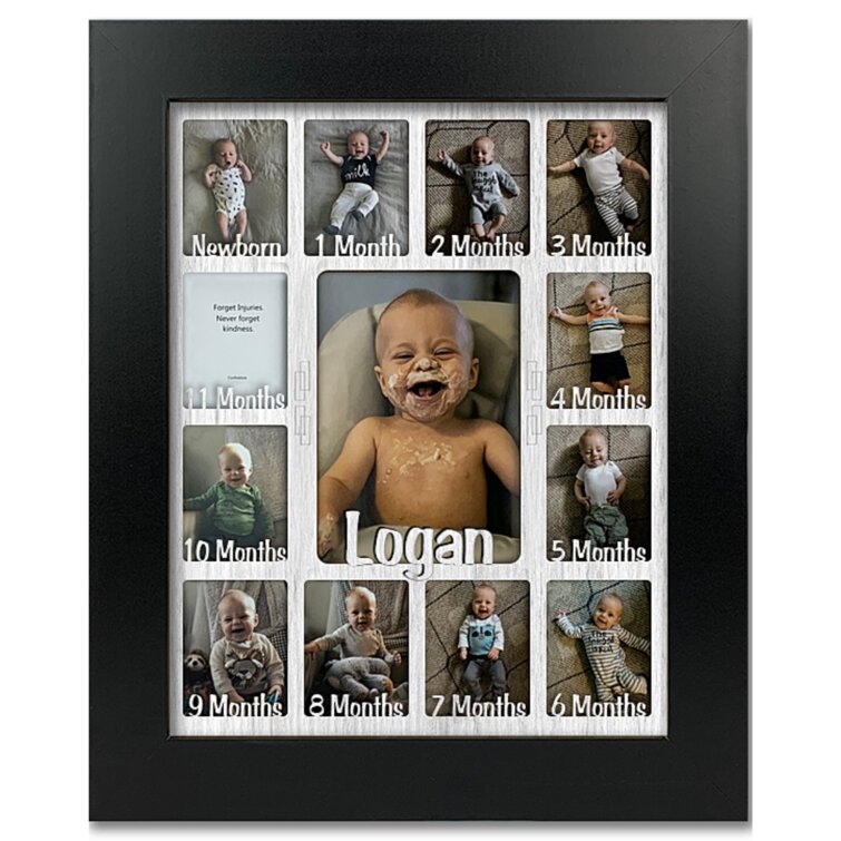 White Picture Photo Frame For 4 Photos 4"x6" BABY shaped Frame Gift New Born
