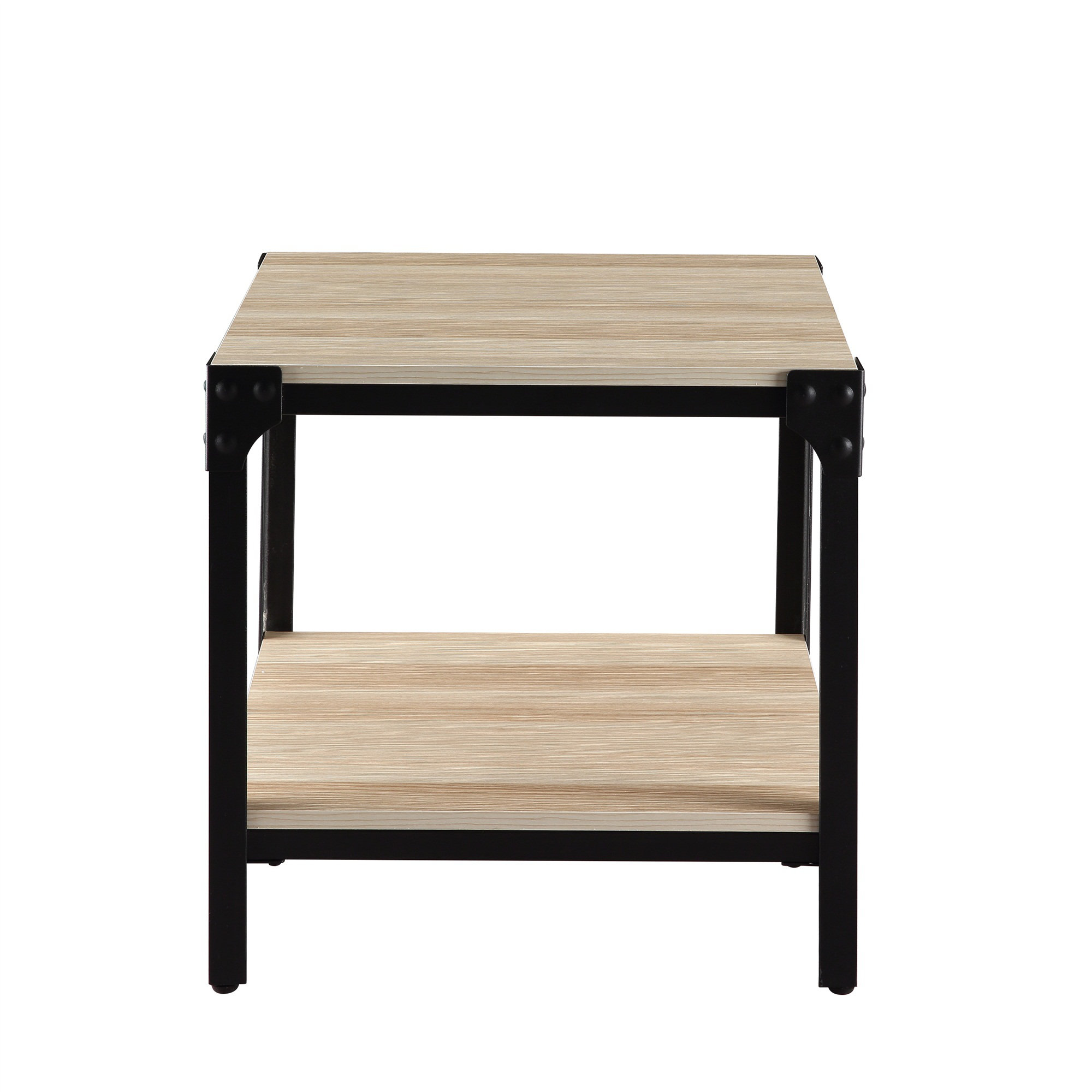 Rustic Farmhouse Square Wood Side End Accent Table With Storage Shelf For Living Room, Bedroom, Easy Assembly Rustic Farmhouse Square Wood Side End Accent Table With Storage Shelf For Living Room, Bedroom, Easy Assembly