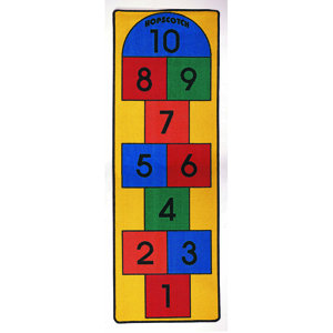 Hopscotch Carpet Kids Indoor/Outdoor Area Rug