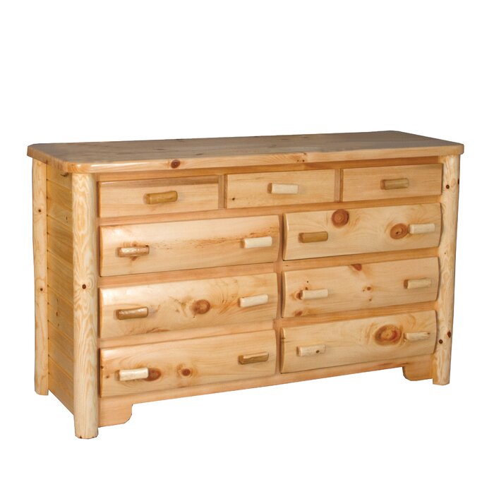 Loon Peak Campton 9 Drawer Double Dresser Wayfair