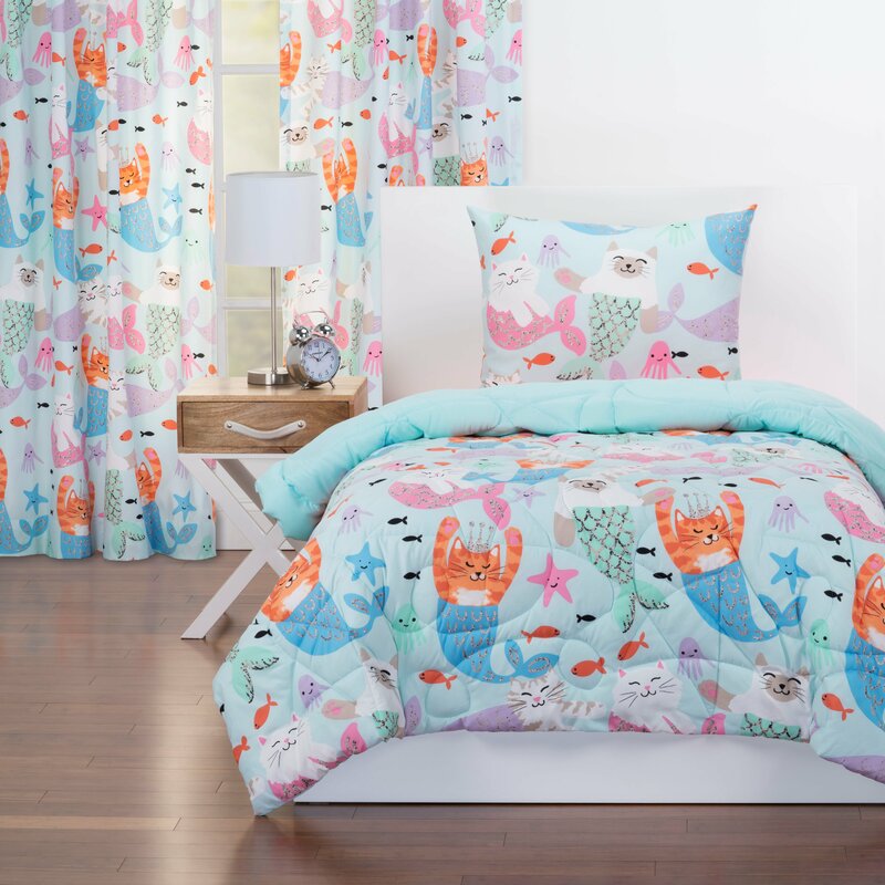 Crayola Purrmaids Reversible Comforter Set Reviews Wayfair