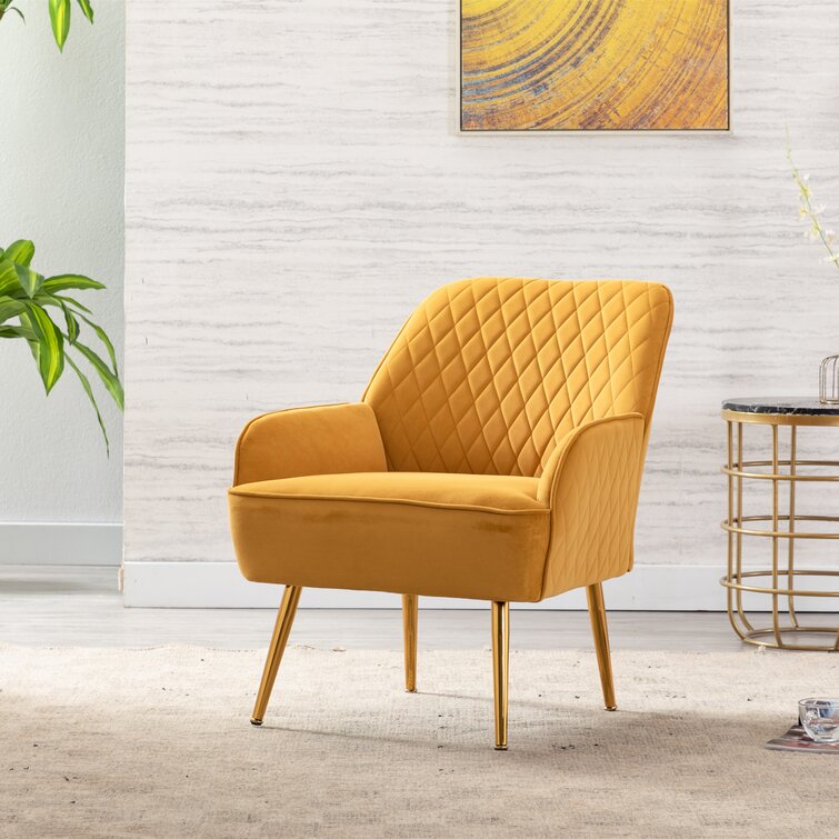 yellow armchair wayfair