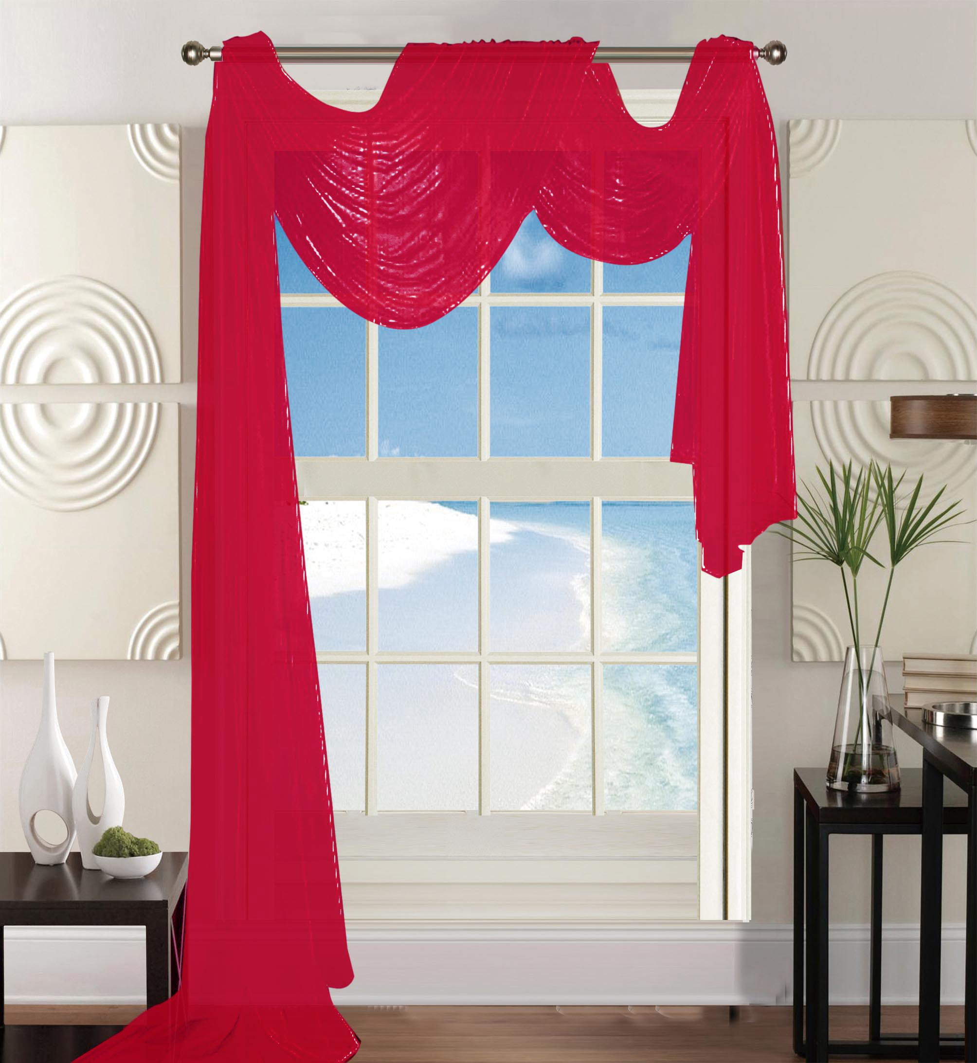 House Of Hampton Agawam Sheer Window Scarf Reviews Wayfair