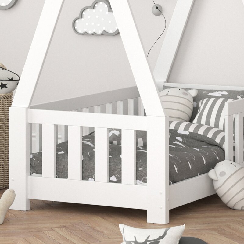 toddler bed grey