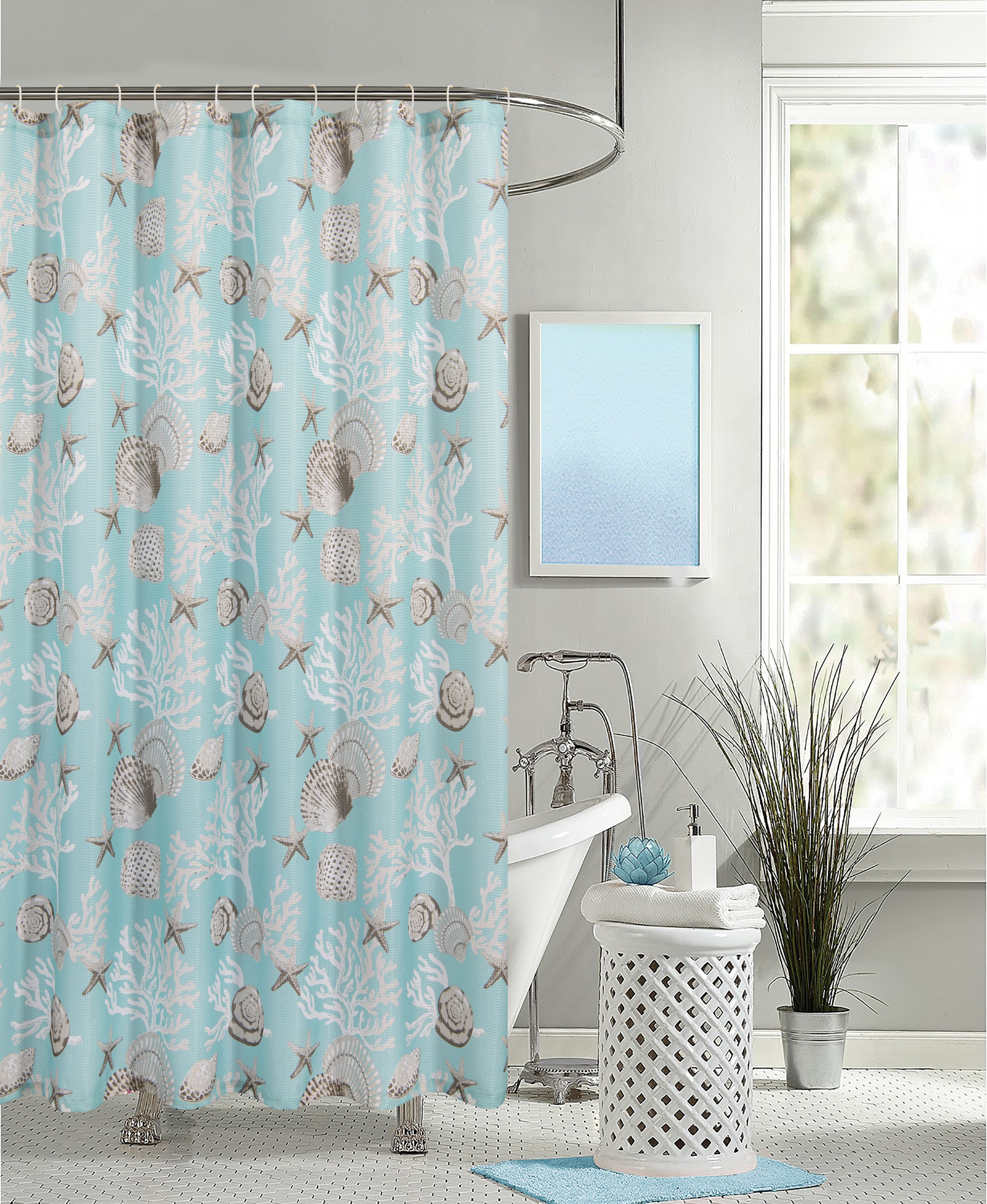 Rosecliff Heights Wautoma 13 Piece Shower Curtain Set Hooks Wayfair