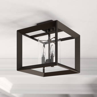 Orren Ellis Mokena 5 Light 5 Cluster Square Flush Mount Wayfair