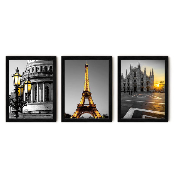 Great Bridges Black Pictures In London Street Canvas Wall Paintings-16x24'' 