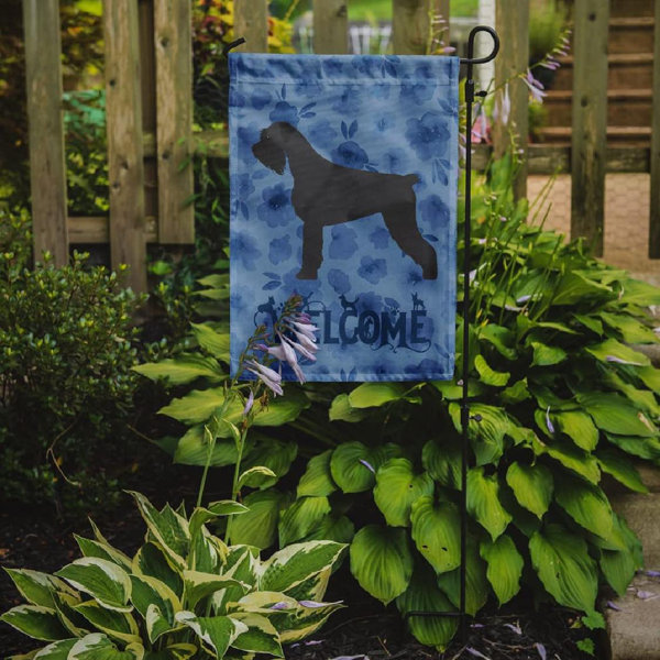 Welcome Schnauzer dog Garden Flag Double-sided House Decor Yard Banner 