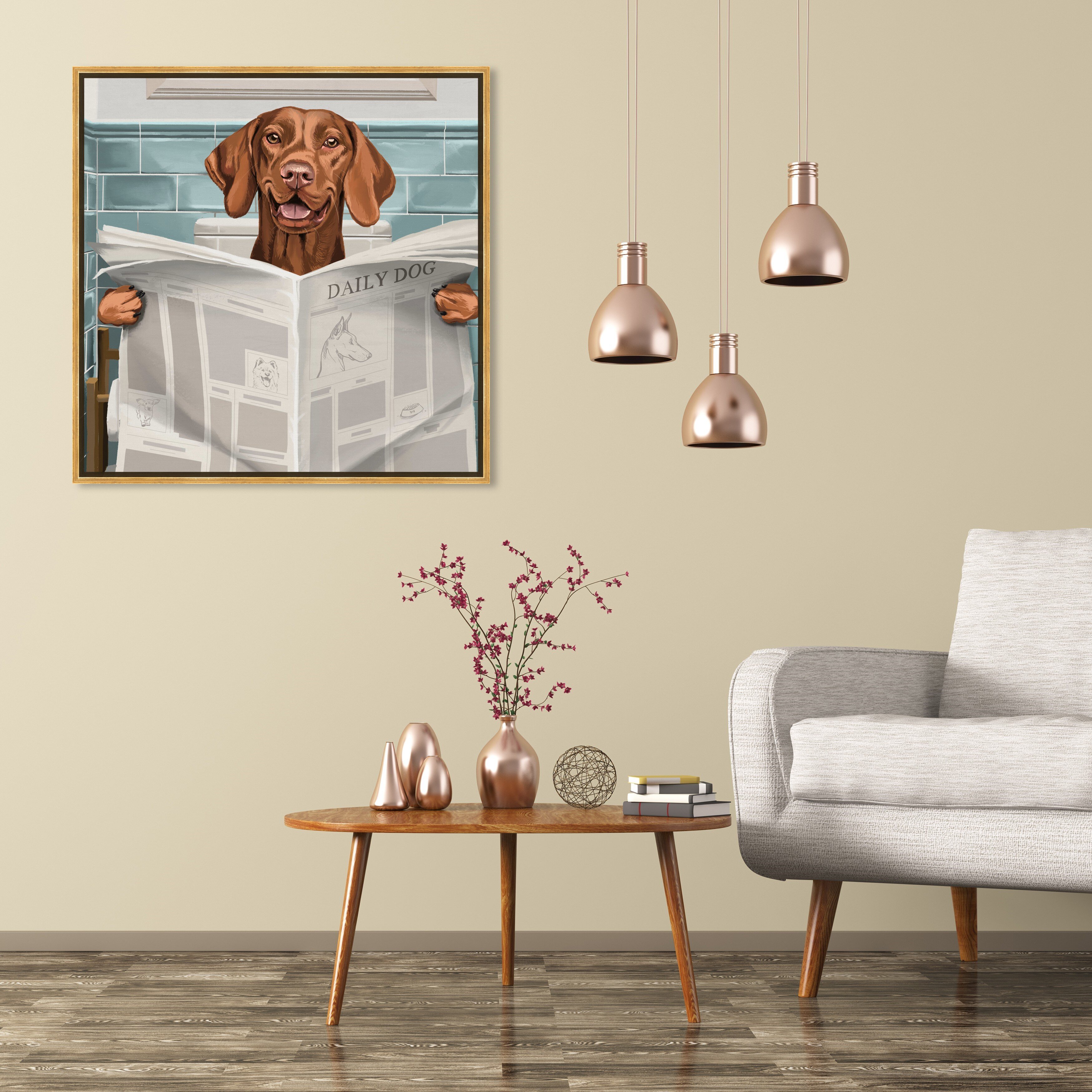 Art Remedy Occupied Bathroom - Graphic Art on Canvas & Reviews | Wayfair