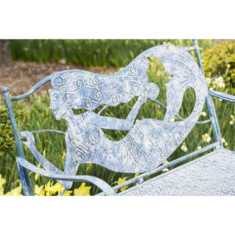 Longshore Tides Mermaid Bench Garden Park Bench Wayfair