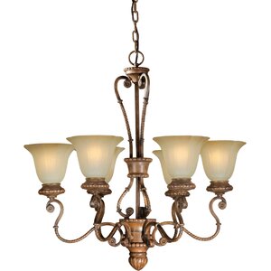 6-Light Shaded Chandelier