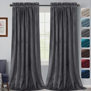 Abstract Flowers Thermal Insulated Blackout Window Curtains/Treatments Living Room 52 Wx96 L Inch 1 Panel Black Red Doors Curtains and Drapes for Home,Bedroom