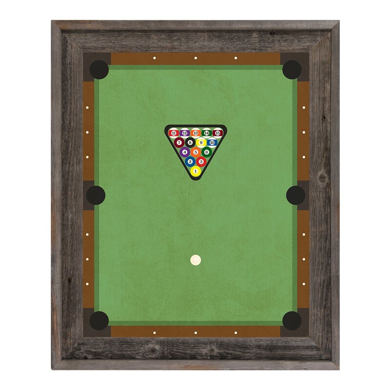 Click Wall Art Billiards Framed Graphic Art On Wrapped Canvas Wayfair