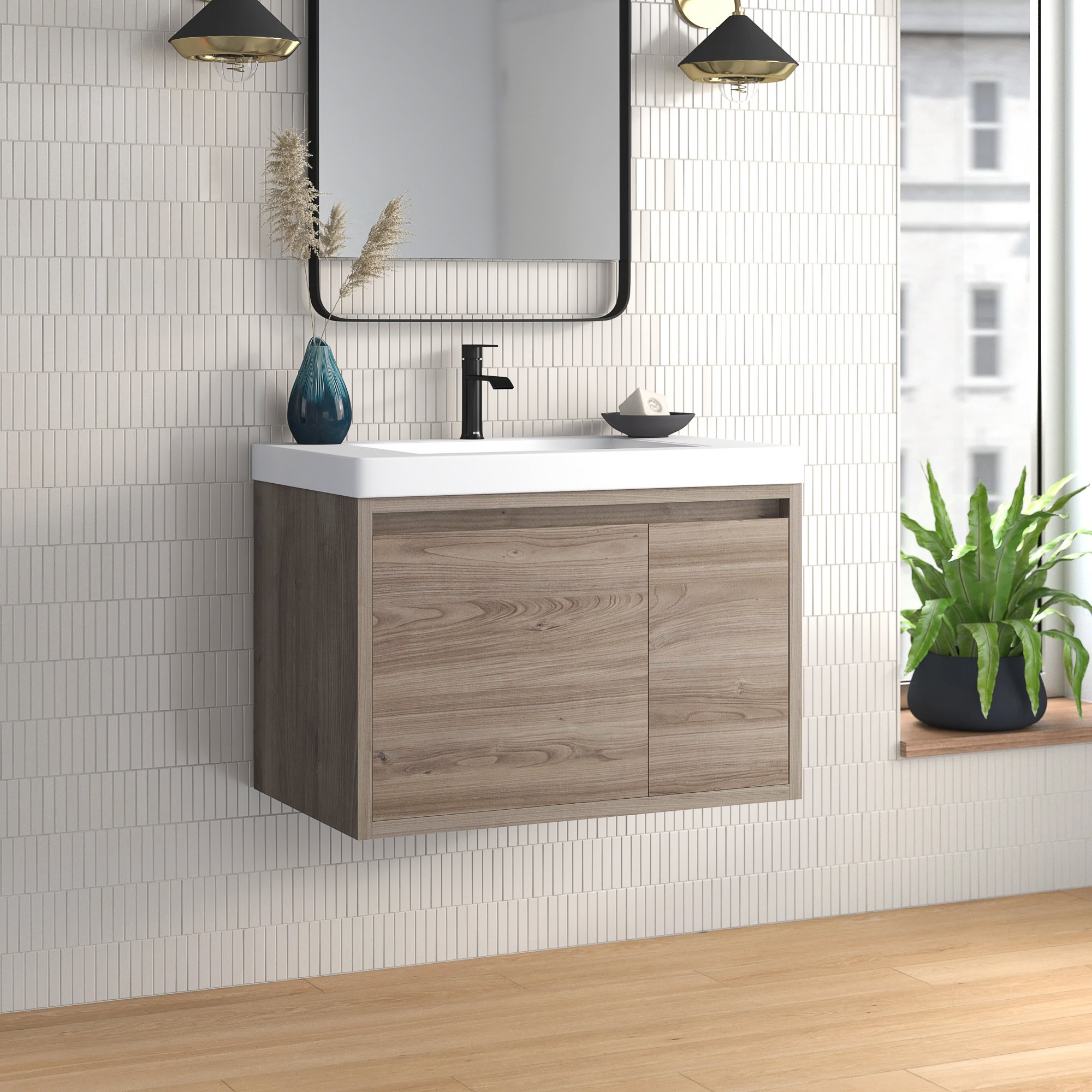 Mercury Row® Altenburg 31" WallMounted Single Bathroom Vanity Set