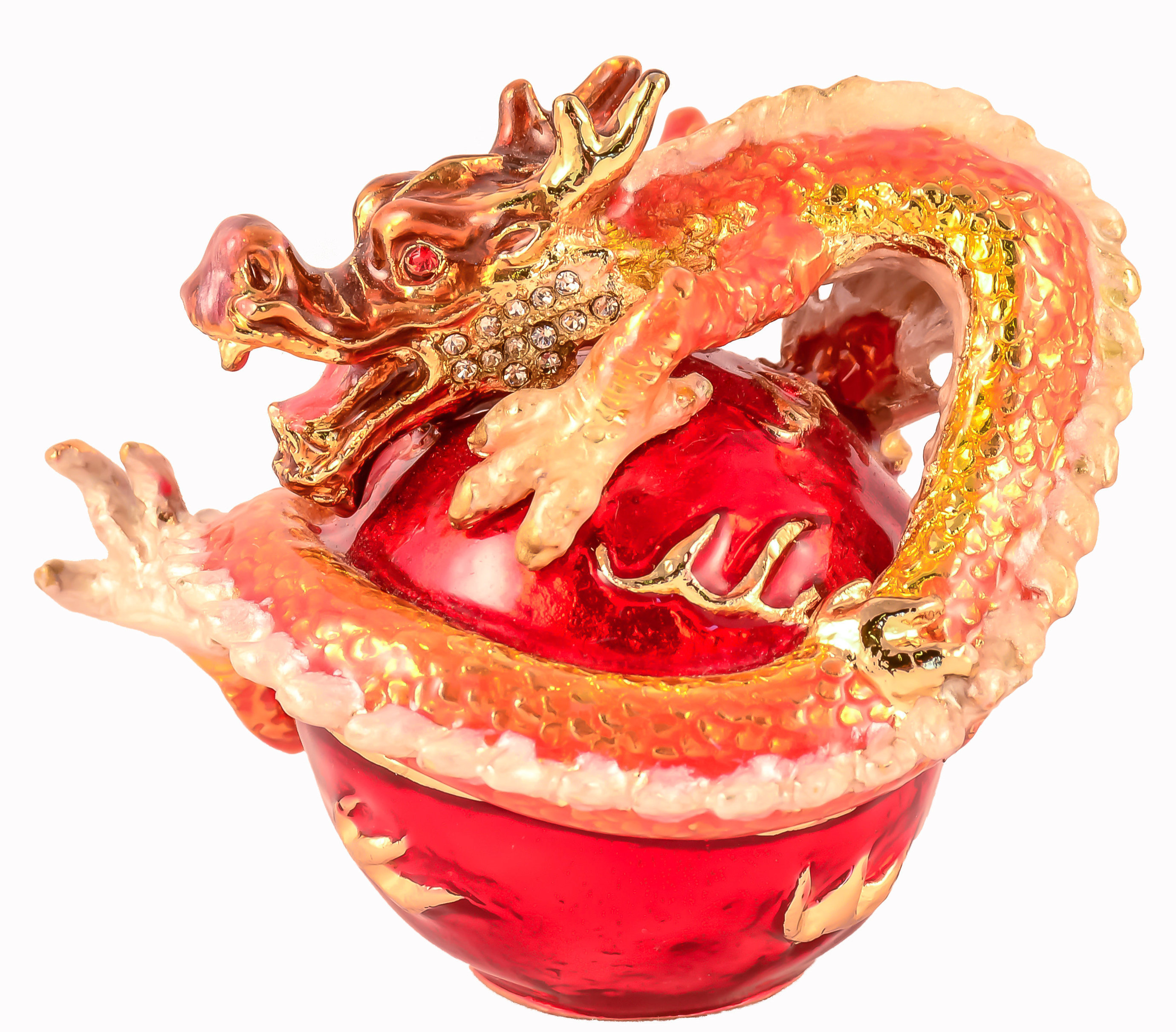 Ciel Collectables Chinese Dragon with Ball Trinket Box Wayfair