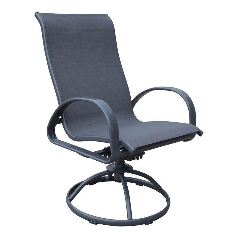 Red Barrel Studio Wegford Swivel Patio Dining Armchair Wayfair