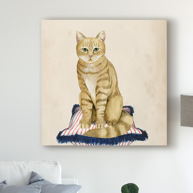 East Urban Home Lady Cat Iv Acrylic Painting Print On Wrapped