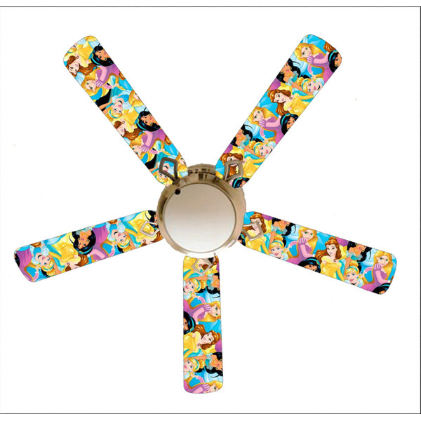 888 Cool Fans 52 Disney Princesses 5 Blade Ceiling Fan Light Kit