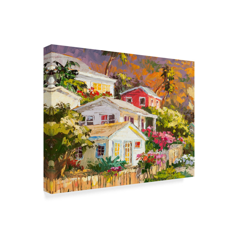 Charlton Home Beach Cottage Community Acrylic Painting Print On