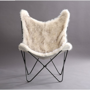 Go to store & view more images Foundry Select Byram Butterfly Faux Fur Cover Lounge Chair