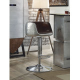 Marne Adjustable Height Swivel Bar Stool by 17 Stories