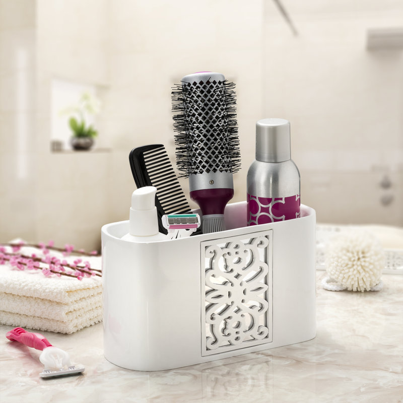 House Of Hampton Mirror Janette 3 Compartments Makeup Brushes