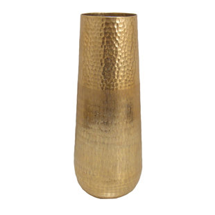 Hammered Metal Floor Vase Wayfair Julissa Hammered Metal Table Vase