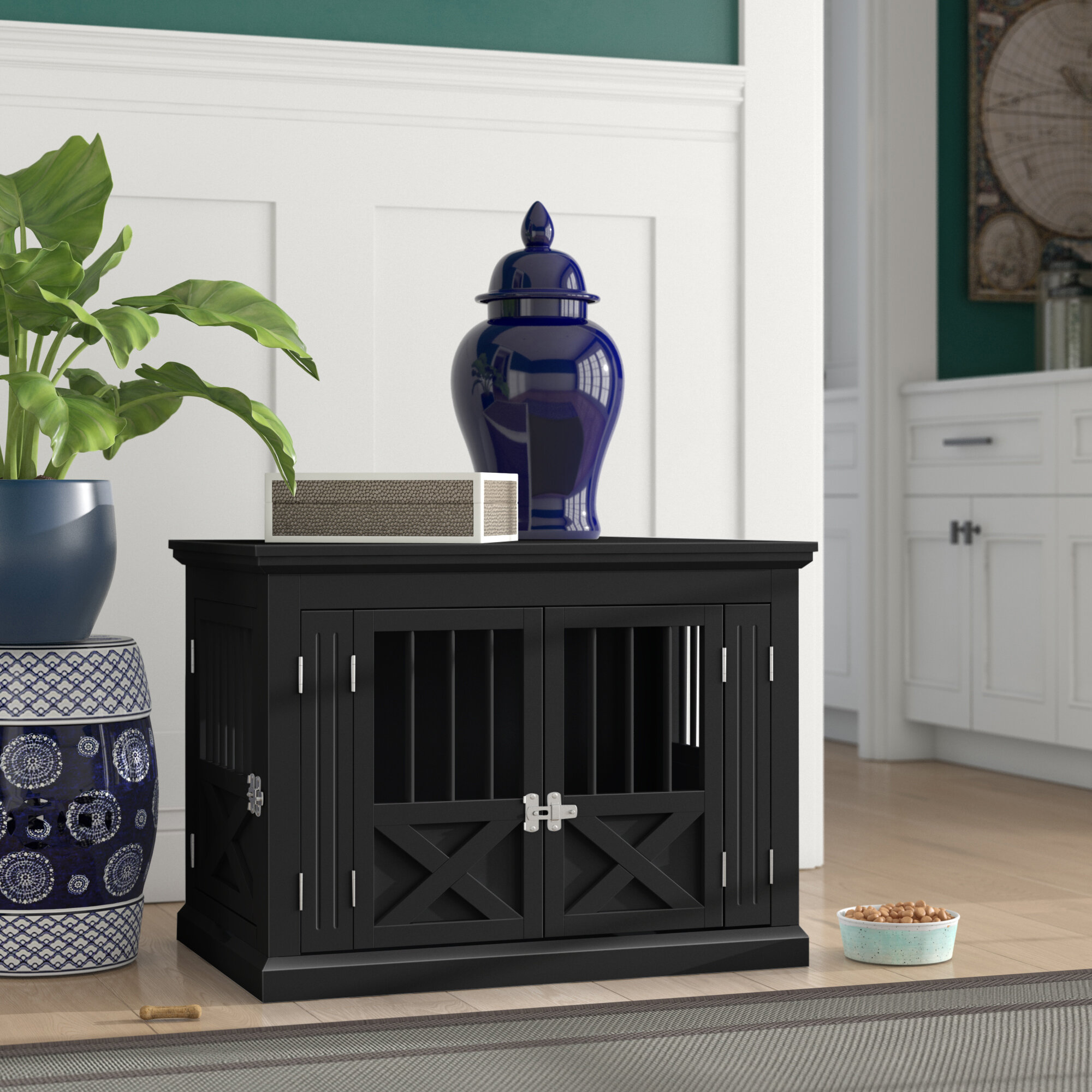 triple door dog crate furniture