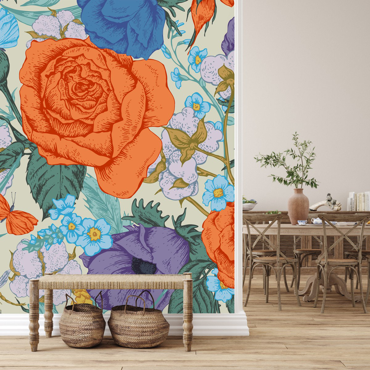 Red Barrel Studio® Peel & Stick Floral Wallpaper Wayfair