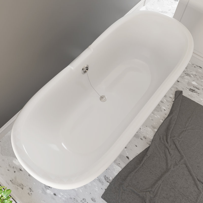 Cambridge Plumbing Dolomite 69 X 31 5 Clawfoot Soaking Stone Bathtub Wayfair Cambridge Plumbing Dolomite 69 X 31 5 Clawfoot Soaking Stone Bathtub Wayfair