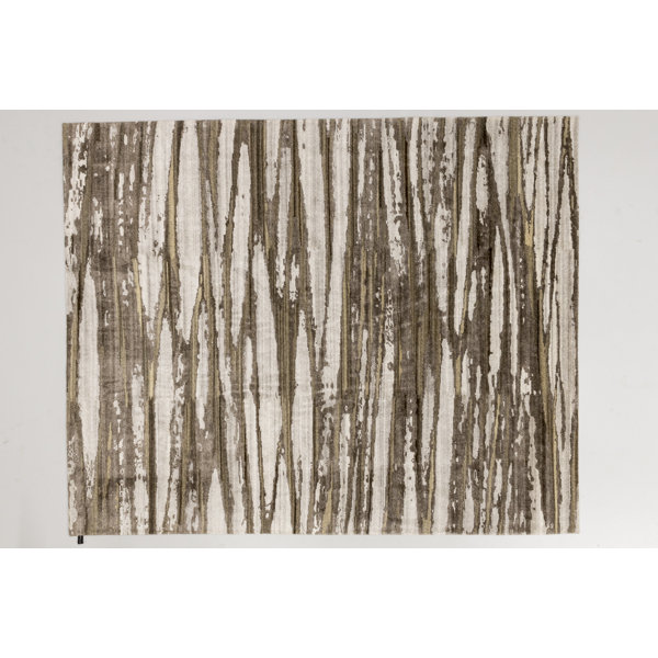 Solo Rugs Grit And Ground Abstract Hand Knotted Wool Cream Area Rug Wayfair