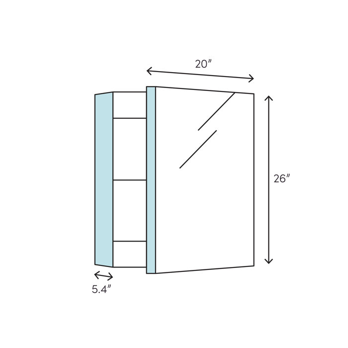 Kohler Recessed Or Surface Mount Framed 1 Door Medicine Cabinet
