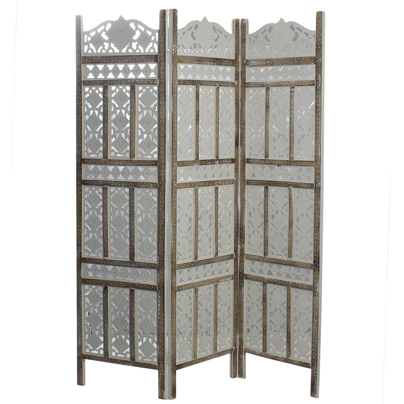World Menagerie Reasnor 20 W X 72 H Solid Wood Folding Room Divider Reviews Wayfair