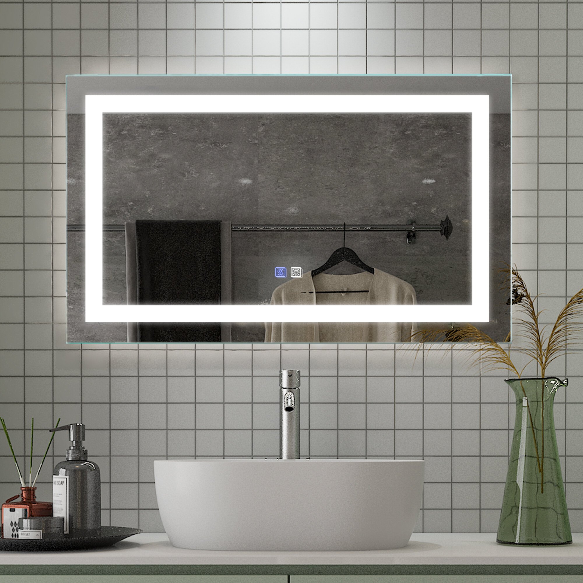 Es Diy Frameless Lighted Bathroom
