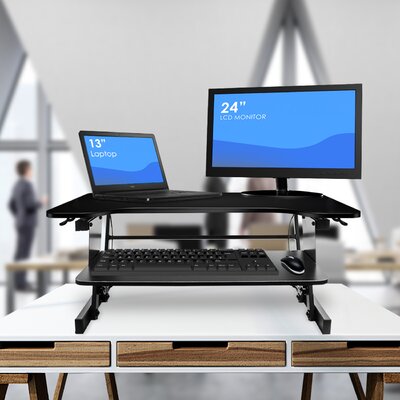 Joubert Adjustable Standing Desk Converter Symple Stuff