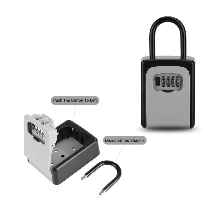 Key Combination Lock box Lock Box with Code Key Storage Combo Door Locker