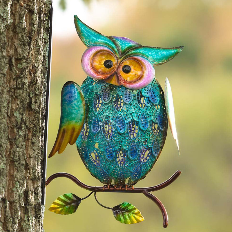 Plow Hearth Metal Owl On Branch Wall Decor Reviews Wayfair