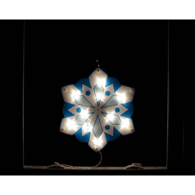 Northlight Lighted Holographic Snowflake Christmas Window