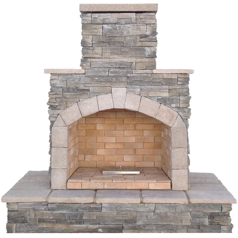 Cal Flame Stone Veneer Propane Natural Gas Outdoor Fireplace Reviews Wayfair