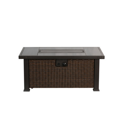 Bali Outdoors 52 Rectangular Gas Fire Pit Bali