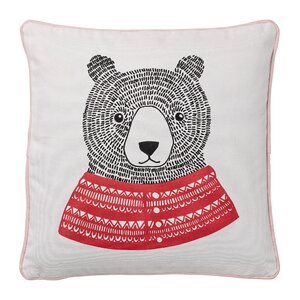 Bear Cotton Throw Pillow