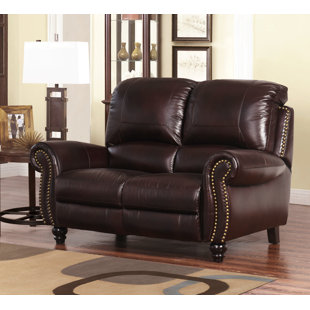 Go to store & view more images Williston Forge Tanguay Leather Reclining Loveseat