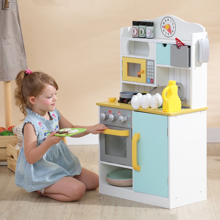Baby Vivo Kinderküche Spielküche Kinderspielküche Vorhänge Spielzeugküche 
