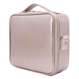 rose gold makeup vanity case