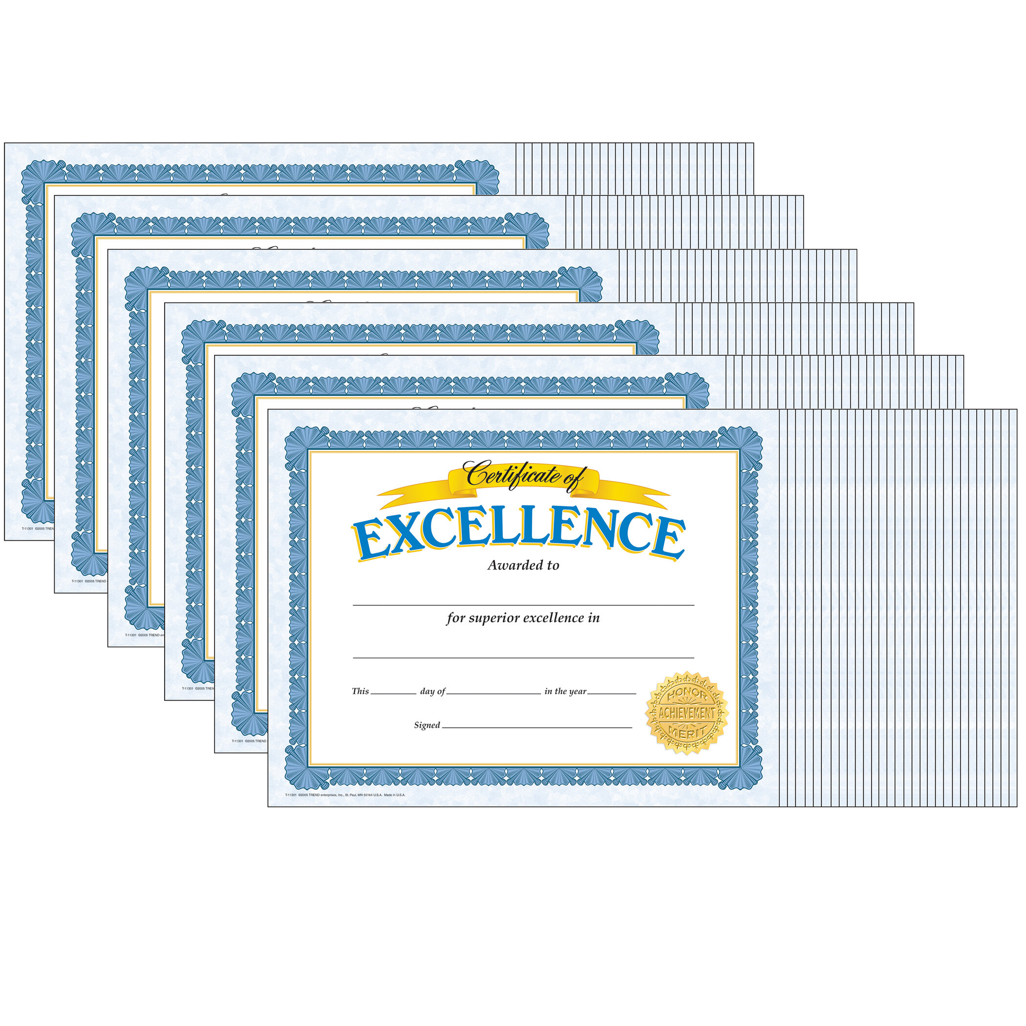 Trend Enterprises Trend Certificate Of Excellence Classic Certificates 