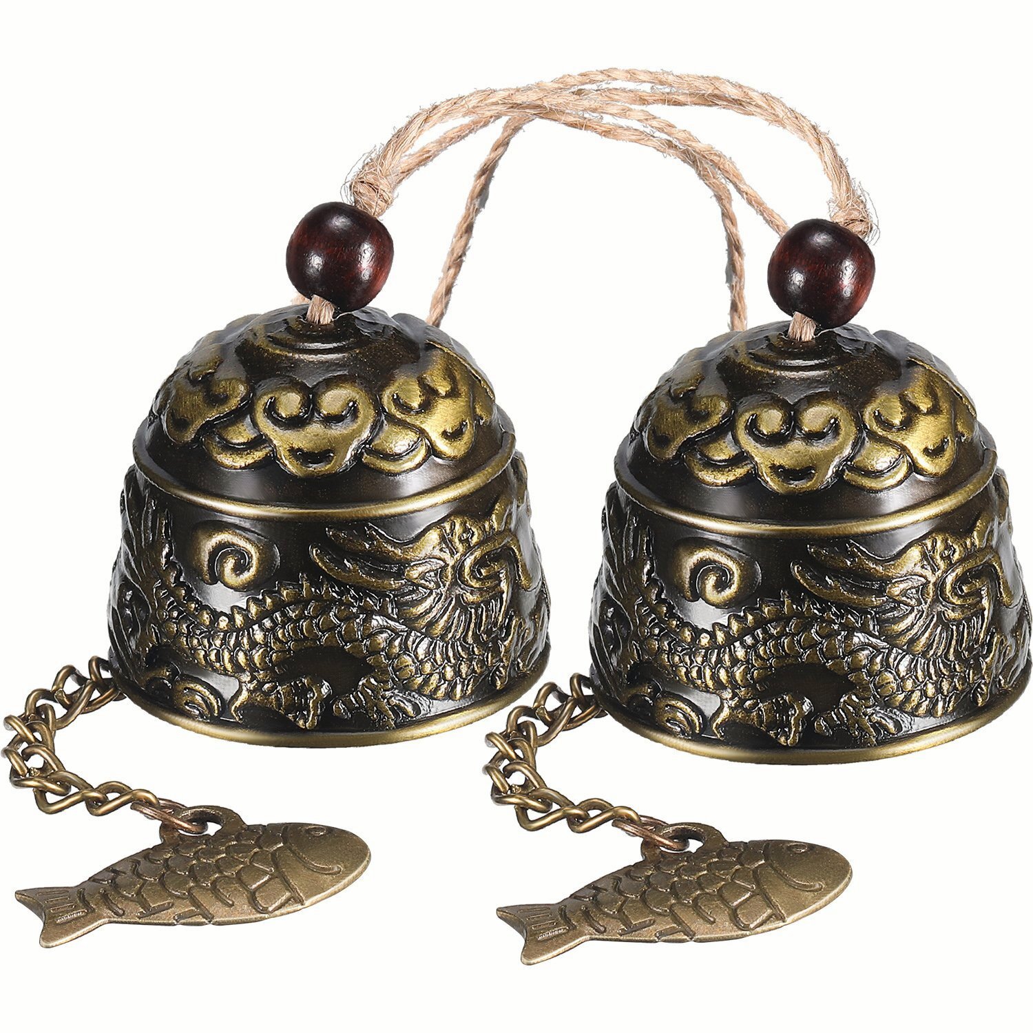 Feng Shui Boxed Chinese Double Bell 4cm Bell 