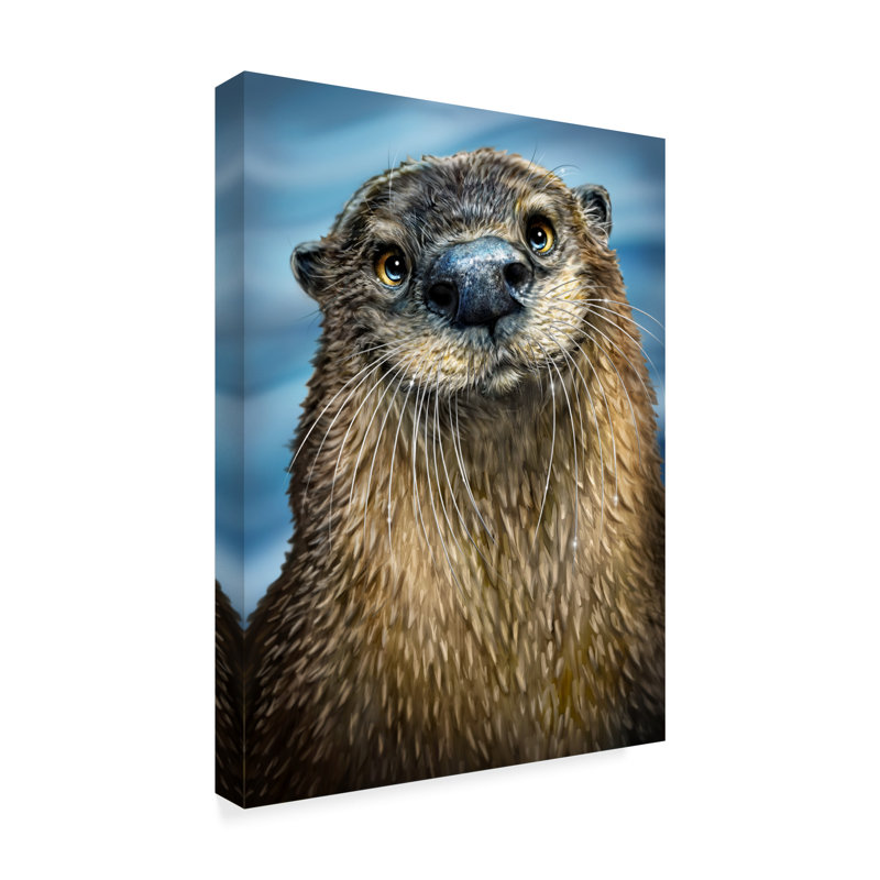 World Menagerie River Otter Illustration Acrylic Painting Print